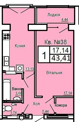 однокомнатная квартира в жк Жасмин Ирпень